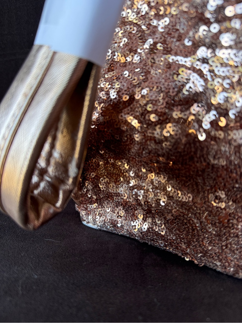 Loungefly Rose Gold Sequin Mini Backpack and Pouch Set - Picture 7 of 16